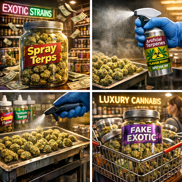 Spray Packs in Cannabis: How to Spot Synthetic Terps and Fake Exotic ...