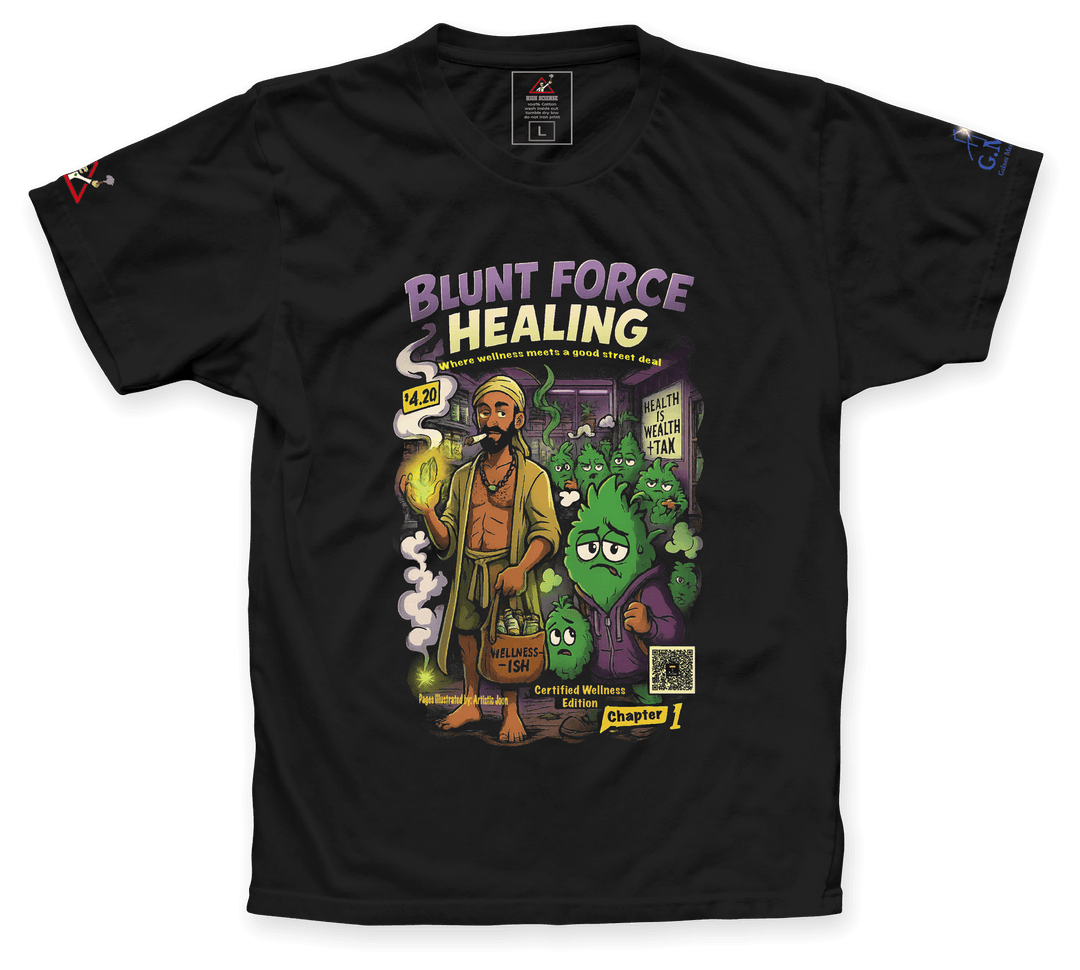Blunt Force Healing Chapter 1 Cover Art Crew Neck Tee Black