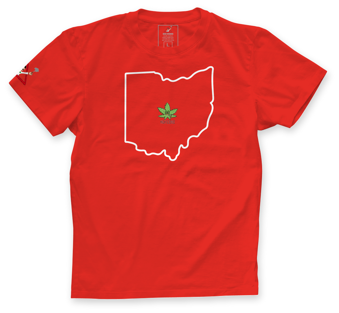 The High Sciense™ Buck Highs Crew Neck Tee Red