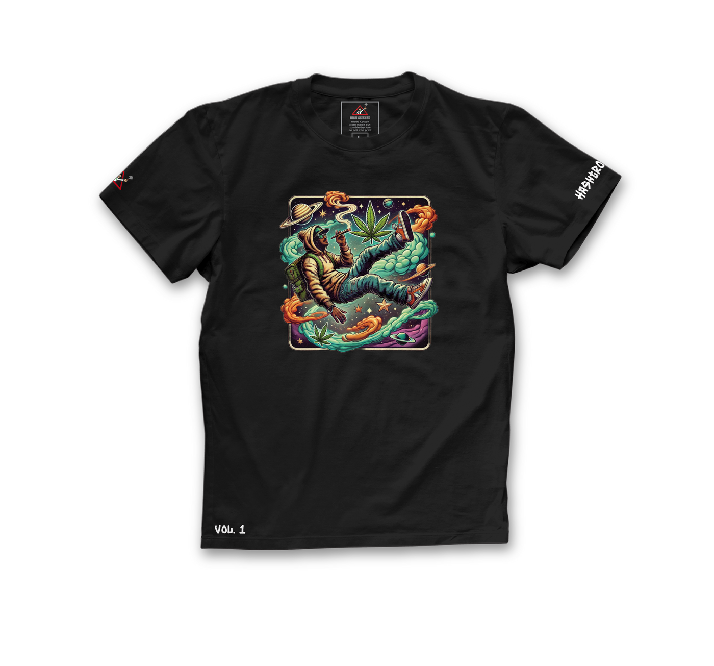 Hashtro Physics Crew Neck Tee — Vol.1 — Black