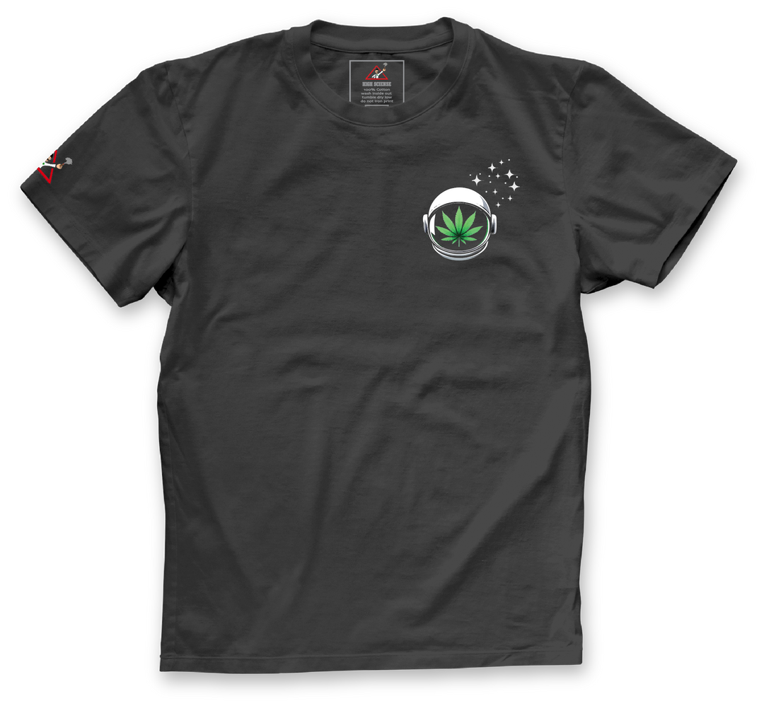 Hshtronaut Crew Neck Tee Black | High Sciense Apparel