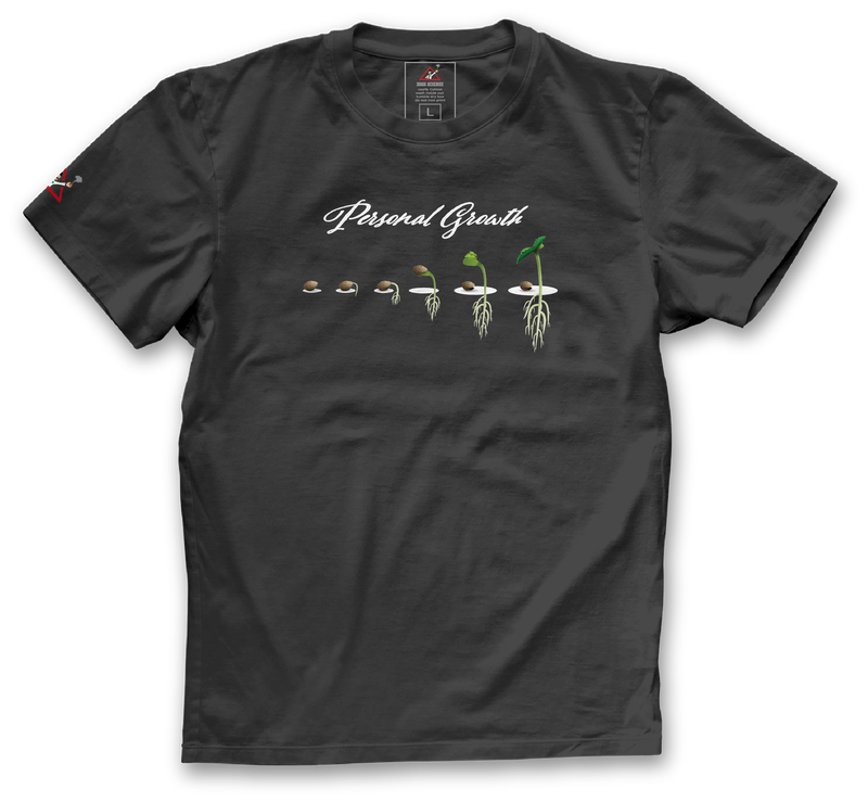 Personal Growth Crew Neck Tee — Black