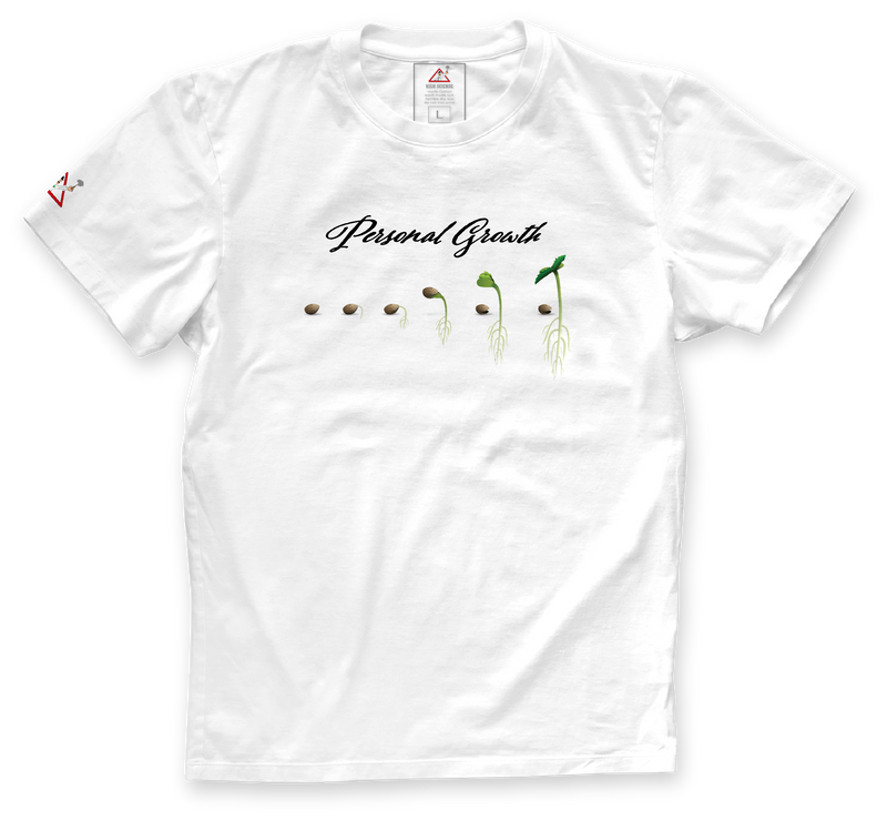 Personal Growth Crew Neck Tee — White