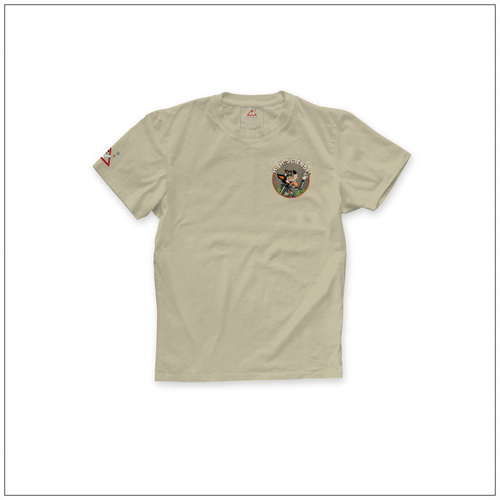 The High Sciense™ Wolf Short sleeve crew neck Tee - Sand