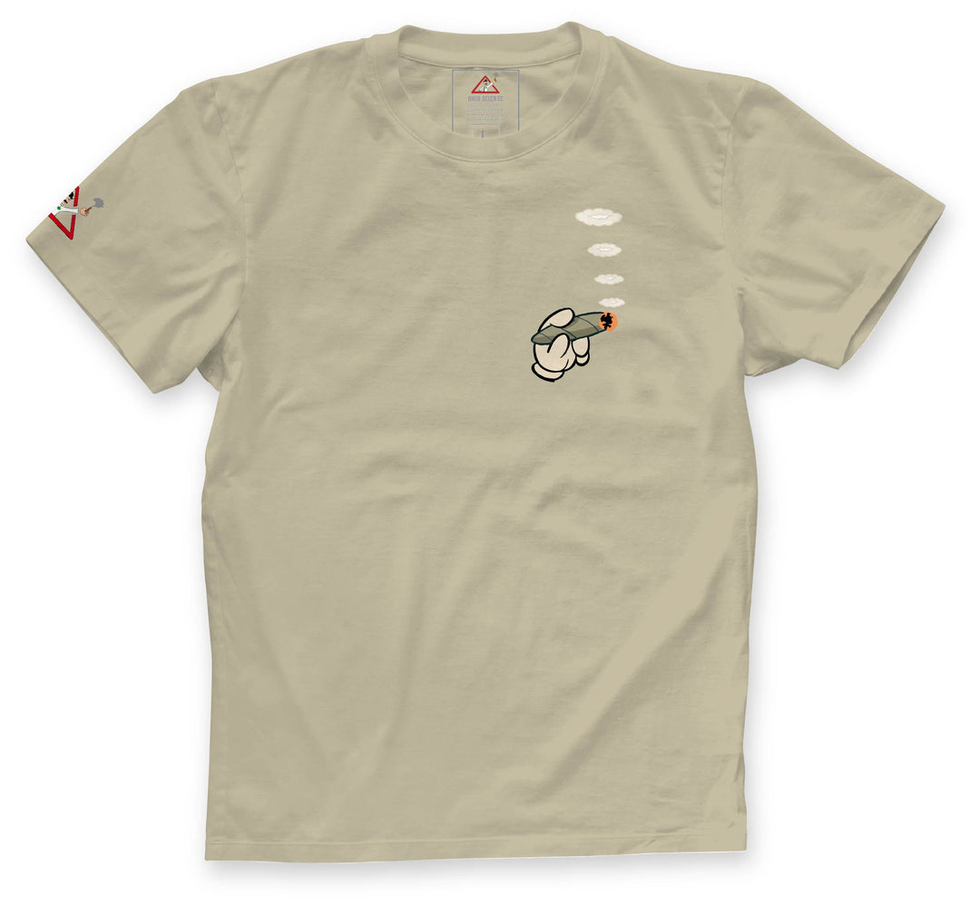 Wolf Crew Neck Tee Sand | Premium High Sciense Apparel