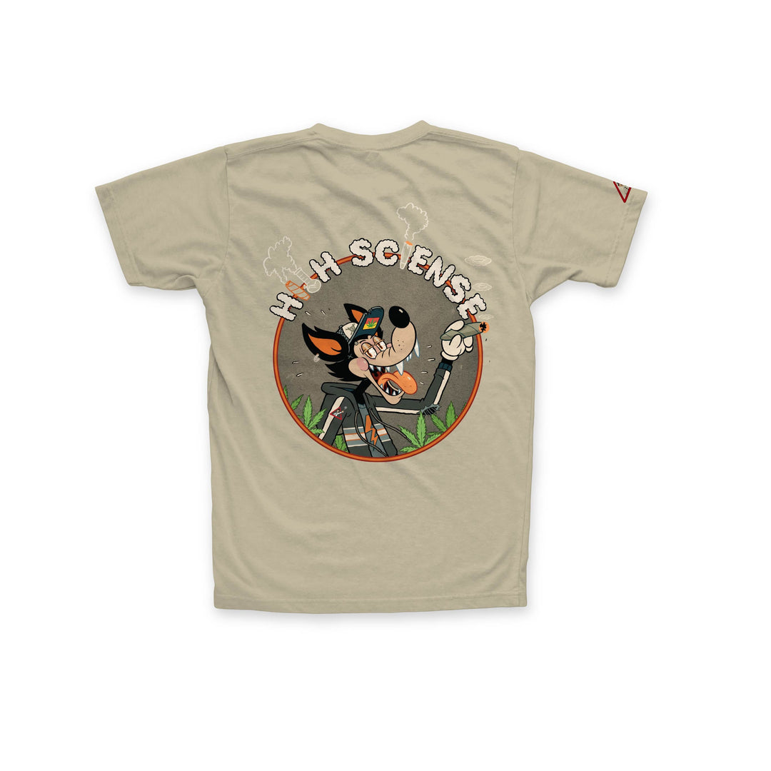 Wolf Crew Neck Tee Sand | Premium High Sciense Apparel